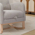 Ergonomic High Back Rocking Chair with Adjustable Footrest