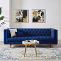 Performance Velvet Tufted Sofa by Elation