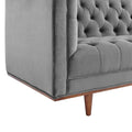 Performance Velvet Tufted Sofa by Elation