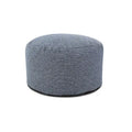 Allan Andrews Indigo Panama Round Foot Pouf