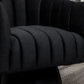 SEYNAR Set of 2 Modern Glam Velvet Upholstered Round Swivel Accent Barrel Chairs