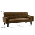 Convertible Sofa Bed for Living Room with Two Pillows Included