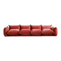 Spacious Mid-Century Modern Chenille Sectional Sofa - 4-Seater Modular Couch with Plush Cushions