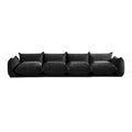 Spacious Mid-Century Modern Chenille Sectional Sofa - 4-Seater Modular Couch with Plush Cushions