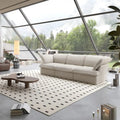 Contemporary 3-Seat Modular Sectional Sofa for Living Room - Comfortable Convertible Couch