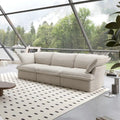Contemporary 3-Seat Modular Sectional Sofa for Living Room - Comfortable Convertible Couch
