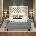 Porthos Home Theon Fabric Button-Tufted Flip-Top Storage Bench