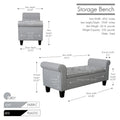 Porthos Home Theon Fabric Button-Tufted Flip-Top Storage Bench