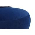 Round Barrel Chair with Fabric and Swivel Design