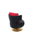 Round Barrel Chair with Fabric and Swivel Design