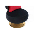 Round Barrel Chair with Fabric and Swivel Design