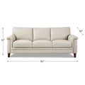 Hydeline Westcott Premium Top Grain Leather Sofa with Memory Foam and Spring Support