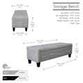 Porthos Home Wren Upholstered Button-Tufted Storage Bench