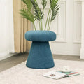 Adeco Large Soft Mushroom Ottoman - Versatile Foot Stool for Living Room and Bedroom