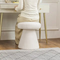Adeco Large Soft Mushroom Ottoman - Versatile Foot Stool for Living Room and Bedroom