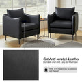 Christopher Contemporary Anti-Scratch Fabric Armchair with Black Metal Legs by HULALA HOME