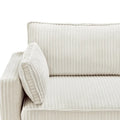 LUE BONA 81 Contemporary Corduroy 3-Seater Sofa - Upholstered Polyester Rectangle Design with Wooden Base for Living Room