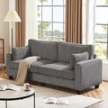 LUE BONA 81 Contemporary Corduroy 3-Seater Sofa - Upholstered Polyester Rectangle Design with Wooden Base for Living Room