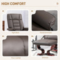 HOMCOM Faux Leather Swivel Recliner Chair with Ottoman and High Back Support