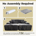HOOOWOOO Modular Plush Corduroy Sectional Sofa with Cushions