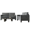 CraftPorch Velvet Upholstered Mid-Century Modern Corduroy 2-Piece Living Room Set
