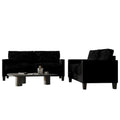 CraftPorch Velvet Upholstered Mid-Century Modern Corduroy 2-Piece Living Room Set