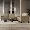 CraftPorch Velvet Upholstered Mid-Century Modern Corduroy 2-Piece Living Room Set