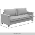 CraftPorch Velvet Upholstered Mid-Century Modern Corduroy 2-Piece Living Room Set