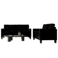 CraftPorch Velvet Upholstered Mid-Century Modern Corduroy 2-Piece Living Room Set