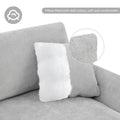 Spacious L-Shaped Chenille Sectional Sofa with Chaise Lounge for Living Room, Apartment, or Office