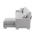 Spacious L-Shaped Chenille Sectional Sofa with Chaise Lounge for Living Room, Apartment, or Office