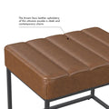 HomePop Theodore Upholstered Ottoman