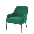 Mid-Century Velvet Accent Chair with Slope Arms