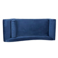 Upholstered Indoor Chaise Lounge Chair with Scroll Arms, Reclining Feature, Rolled Accent Pillow, and Sturdy Solid Wood Legs