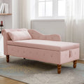 Modern Upholstered Chaise Lounge Chair with Storage & Pillow - Ideal for Bedroom Relaxation and Sleeping