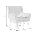 Contemporary Ergonomic Accent Chair in Soft Leather with Black Legs – Ideal for Living Room and Bedroom