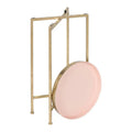 Kate and Laurel Celia Round Metal Folding Accent Table with Tray