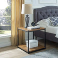 Caffoz Tall Side Table with Storage Shelf