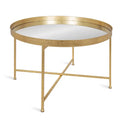 Kate and Laurel Celia 28.25-Inch Round Metal Coffee Table