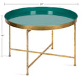 Kate and Laurel Celia 28.25-Inch Round Metal Coffee Table