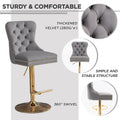 Contemporary Adjustable Thick Upholstered Swivel Counter Bar Stools