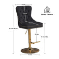 Contemporary Adjustable Thick Upholstered Swivel Counter Bar Stools