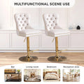 Contemporary Adjustable Thick Upholstered Swivel Counter Bar Stools