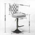 Contemporary Adjustable Thick Upholstered Swivel Counter Bar Stools