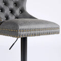 Contemporary Adjustable Thick Upholstered Swivel Counter Bar Stools
