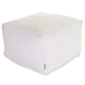 Majestic Home Goods Indoor Wales Poly/Linen Ottoman Pouf - 27" L x 27" W x 17" H