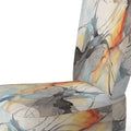 Designart Marble Serenity Gray Watercolor Waves Upholstered Accent Chair with Abstract Shapes