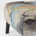 Designart Marble Serenity Gray Watercolor Waves Upholstered Accent Chair with Abstract Shapes