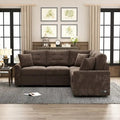 L-Shaped Pull-Out Sleeper Sofa with Wheels, USB Charging Ports, and Power Outlets