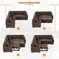 L-Shaped Pull-Out Sleeper Sofa with Wheels, USB Charging Ports, and Power Outlets